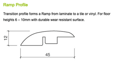 Picture for category Laminate Mdf Ramp Profile